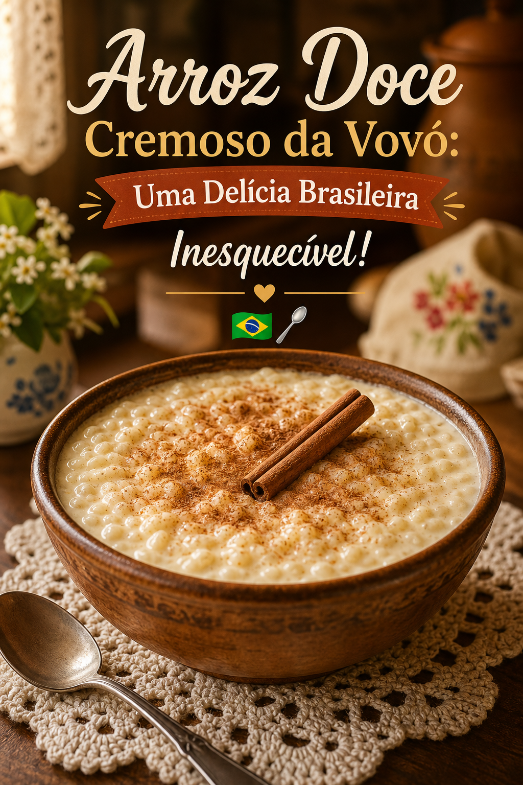 Arroz Doce Cremoso da Vovó: Uma Delícia Brasileira Inesquecível! 🇧🇷🥄 - receita deliciosa de arroz doce