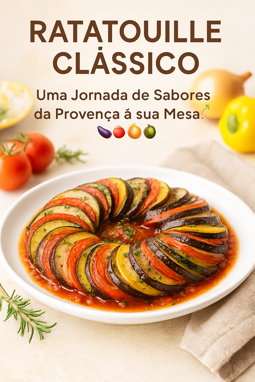 Ratatouille Clássico: Uma Jornada de Sabores da Provença à sua Mesa! 🍆🍅🧅🫑 - receita deliciosa de ratatouille clássico: