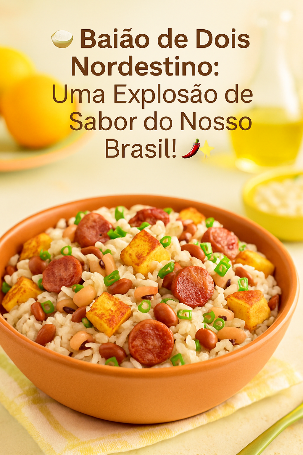 🍚🧀 Baião de Dois Nordestino: Uma Explosão de Sabor do Nosso Brasil! 🌶✨ - receita deliciosa de 🍚🧀 baião
