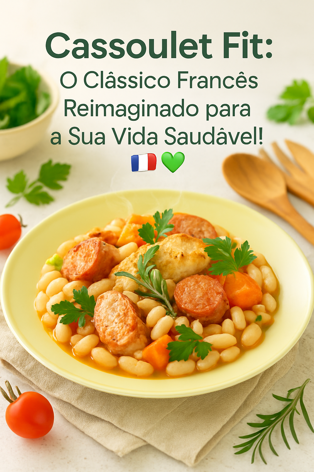 Cassoulet Fit: O Clássico Francês Reimaginado para a Sua Vida Saudável! 🇫🇷💚: 40 Minutos de Preparo | Receita Fácil 2 Cassoulet Fit: O Clássico Francês Reimaginado para a Sua Vida Saudável! 🇫🇷💚 - receita deliciosa de cassoulet fit: