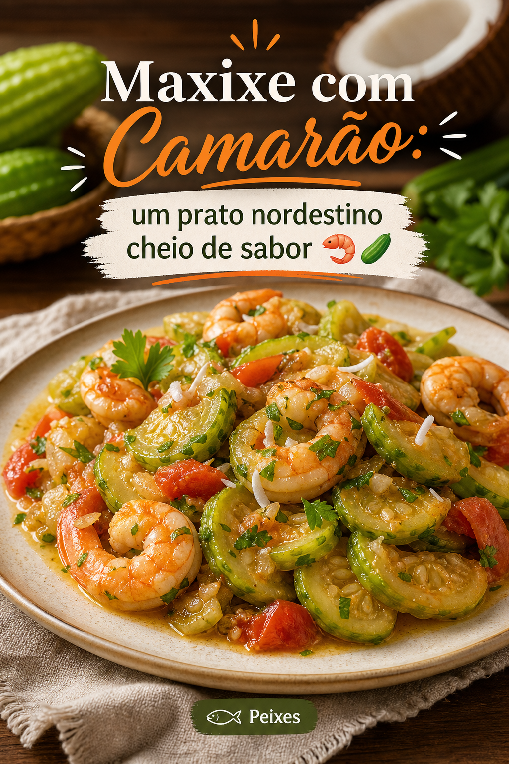 Maxixe com Camarão: um prato nordestino cheio de sabor 🦐🥒 - receita deliciosa de maxixe com