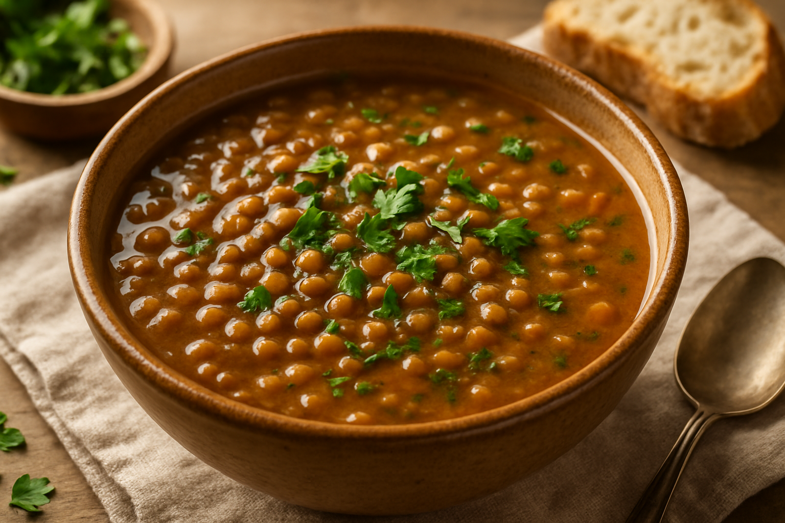 Sopa de Lentilha Tradicional Brasileira 🥣🍲: 45 Minutos de Preparo | Receita Intermediário 2 Sopa de Lentilha Tradicional Brasileira 🥣🍲 - receita deliciosa de sopa de