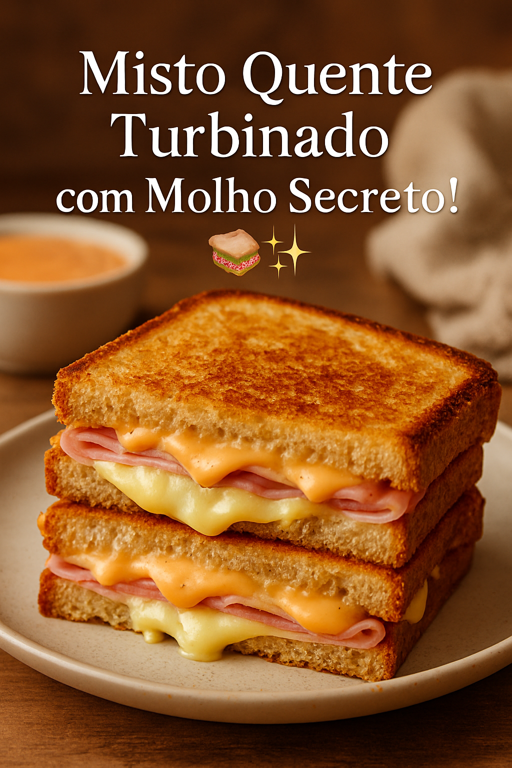 Misto Quente Turbinado com Molho Secreto! 🥪✨ - receita deliciosa de misto quente