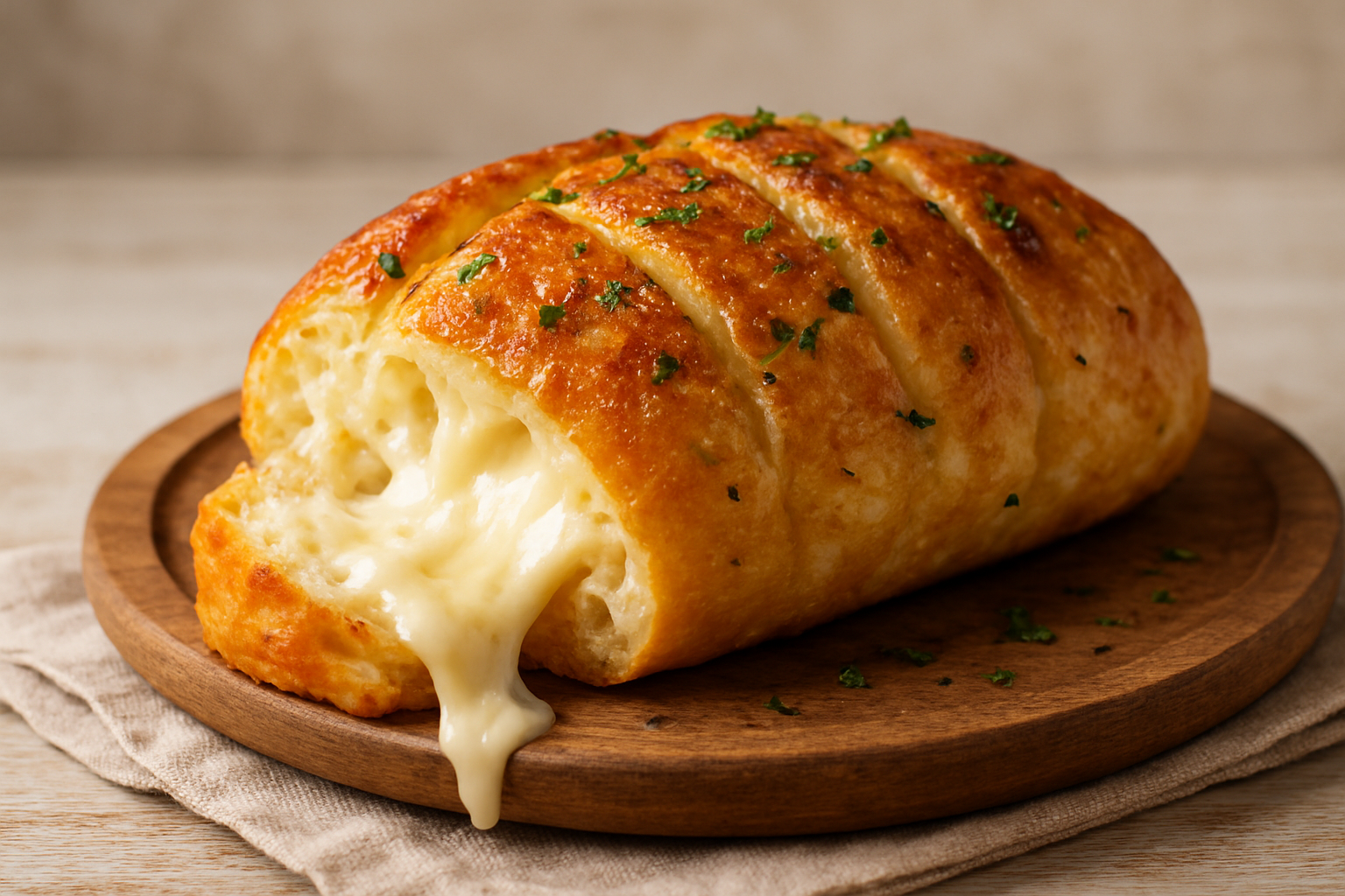 Pão de Alho Recheado 🥖🧄: 40 Minutos de Preparo | Receita Fácil 2 Pão de Alho Recheado 🥖🧄 - receita deliciosa de pão de