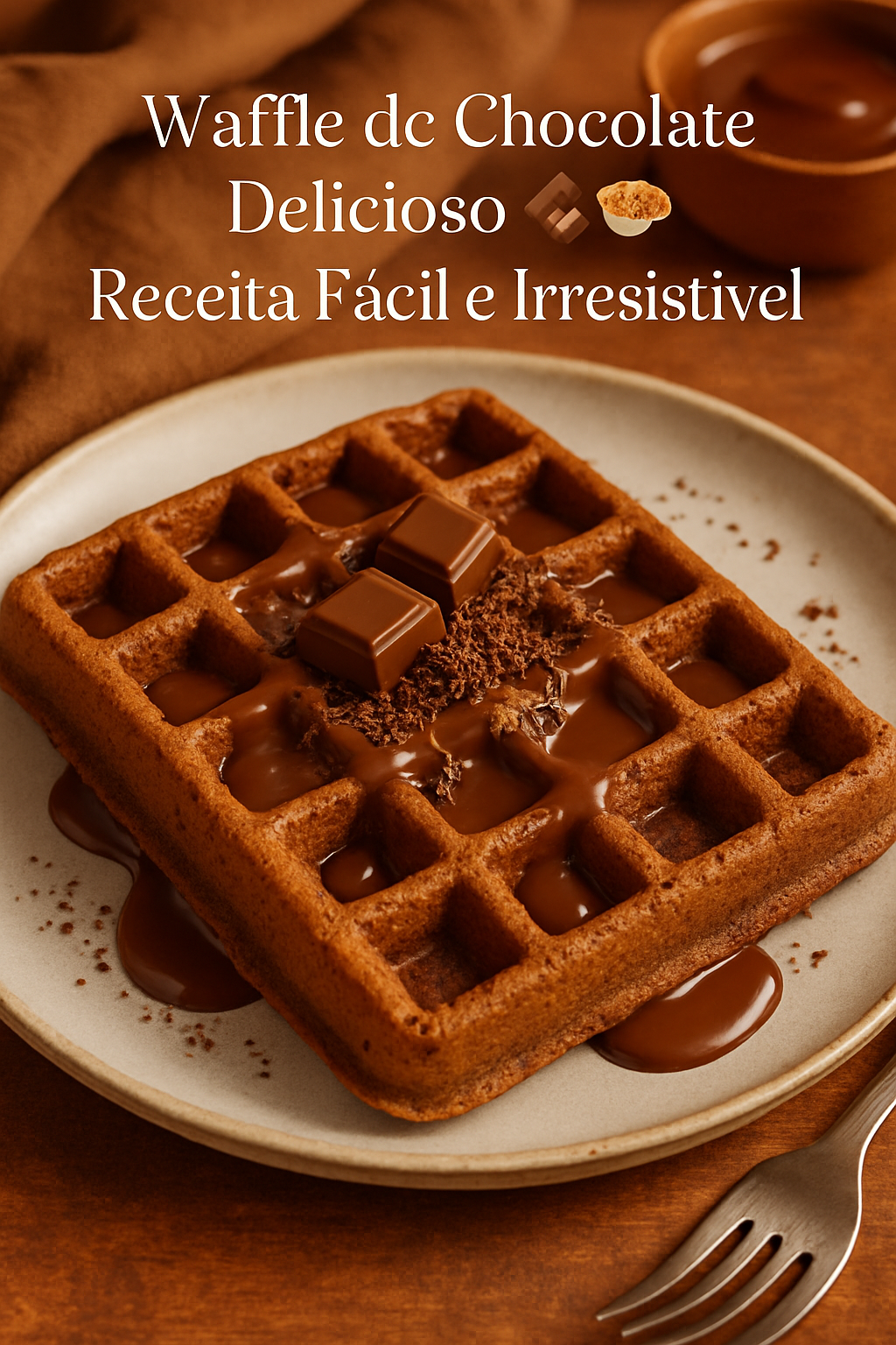 Waffle de Chocolate Delicioso 🍫🧇: Receita Fácil e Irresistível! - receita deliciosa de waffle de