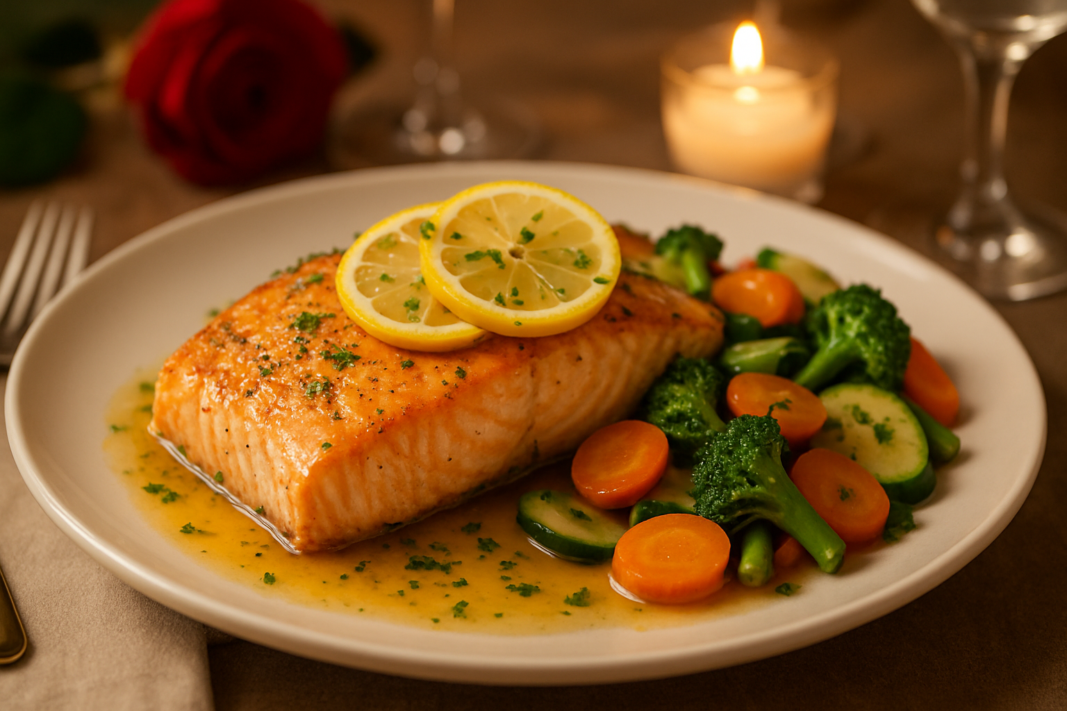 Salmão ao Limão 🍋🐟 - Jantar Romântico Fácil e Delicioso - receita deliciosa de salmão ao