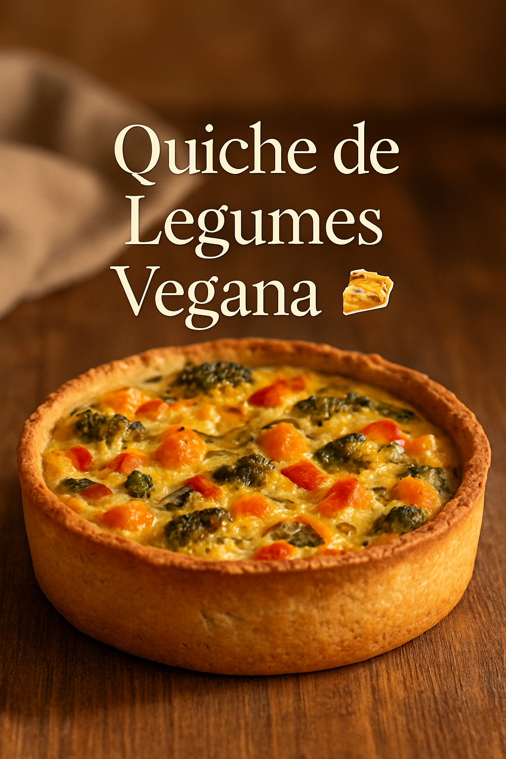 Quiche de Legumes Vegana 🌱🥧 - receita deliciosa de quiche de