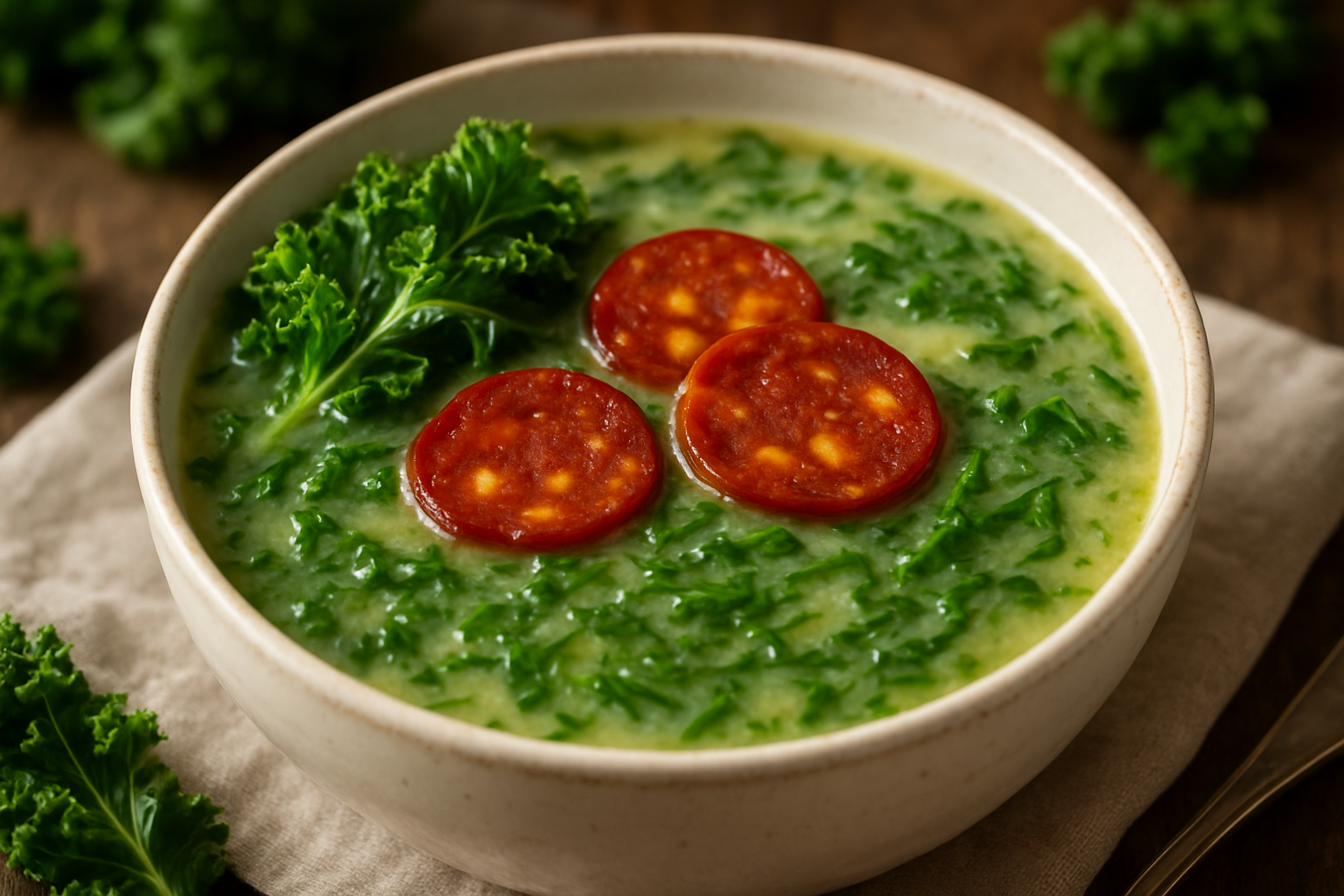 Caldo Verde Tradicional 🍲🌿 - receita deliciosa de caldo verde
