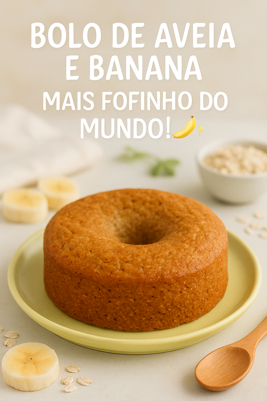 Bolo de Aveia e Banana Mais Fofinho do Mundo! 🍌✨: 45 Minutos de Preparo | Receita Intermediário 2 Bolo de Aveia e Banana Mais Fofinho do Mundo! 🍌✨ - receita deliciosa de bolo de