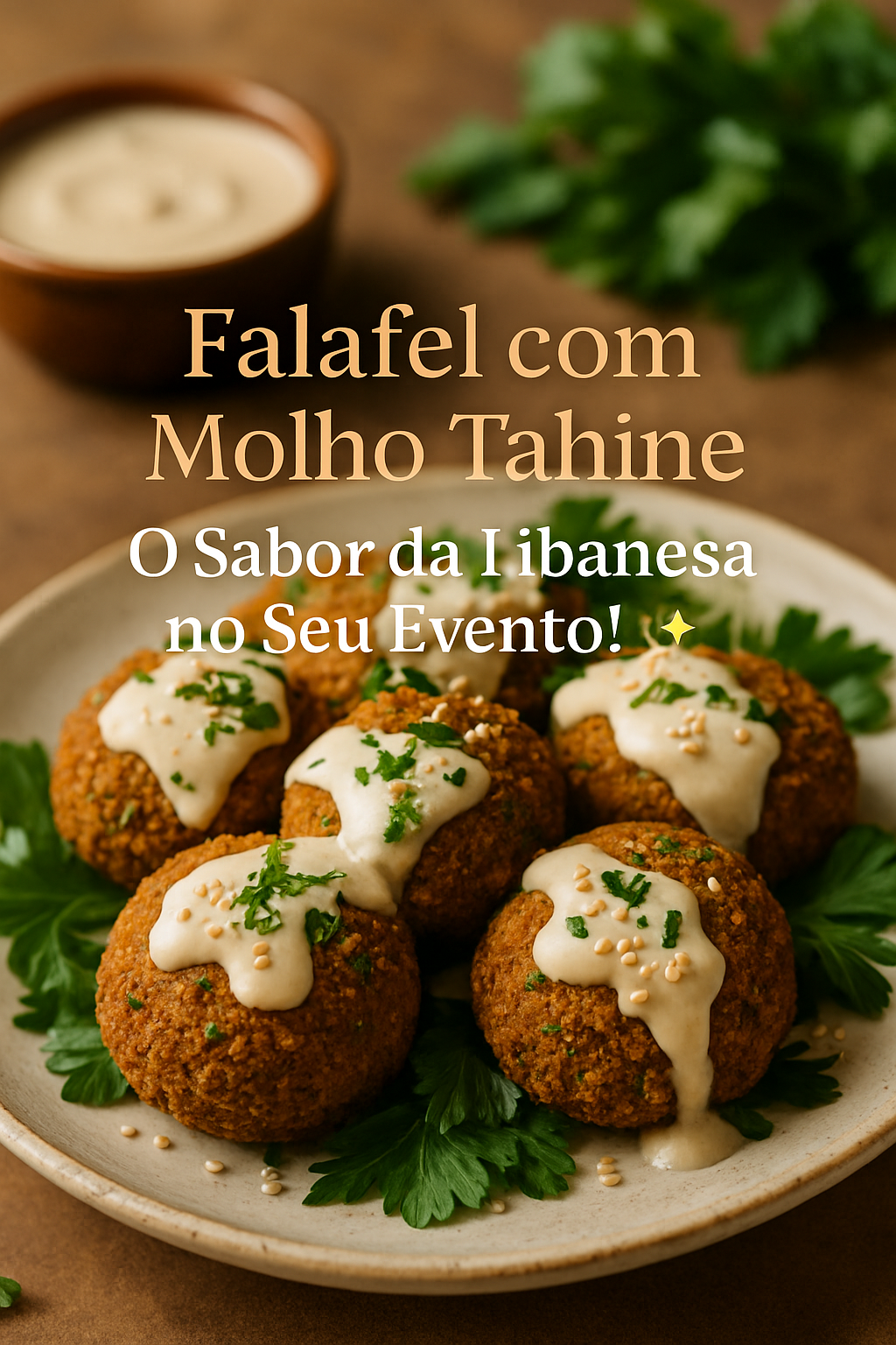Falafel com Molho Tahine: O Sabor da Libanesa no Seu Evento! 🌿✨ - receita deliciosa de falafel com